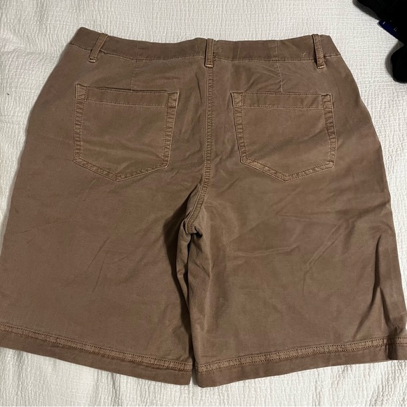 J. Jill Brown Bermuda Shorts Relaxed Fit Cotton - Picture 2 of 4